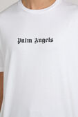 חולצת טי עם צווארון מעוגל PALM ANGELS