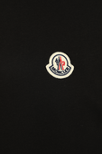טי שירט קלאסית עם לוגו רקום בגוון שחור MONCLER