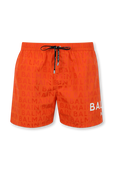 מכנסי בגד ים לוגומאניה בכתום BALMAIN