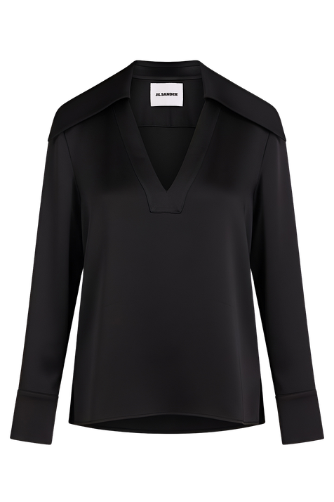 חולצה עם צווארון פתוח JIL SANDER