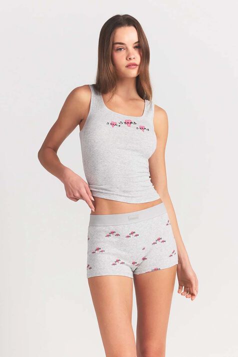 COTTON RIB CAMI AND SHORT SET SKIMS
