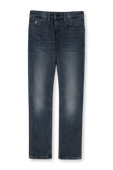גילאי 4-16 מכנסי סקיני ג'ינס כחולים משופשפים CALVIN KLEIN
