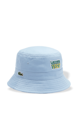 כובע באקט עם לוגו בצבע תכלת LACOSTE