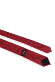 תמונה אחורית של Textured Silk Tie in Red