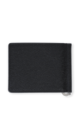 תמונה אחורית של Wallet Grained Leather Black