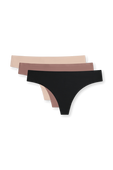 תמונה קידמית של InvisiWear Mid-Rise Thong *3 Pack