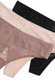 Inviswear Mid Rise Thong Lace 3P