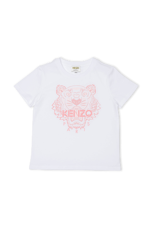 גילאי 2-6 חולצת טי לבנה עם סמל הנמר  KENZO KIDS