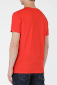 תמונת דוגמן אחורית של Crew Neck T-Shirt in Red