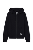 תמונה קידמית של סווטשירט קפוצ'ון שחור ליטל איקס