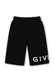 מכנסי טרנינג שחורים קצרים עם לוגו GIVENCHY