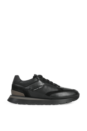 נעלי סניקרס רטרו בצבע שחור BOSS
