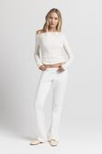 תמונת דוגמן קידמית של COTTON FLEECE SLIM PANT