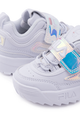 מידות 22-27 נעלי דיסרפטר בלבן עם הולוגרמת לוגו FILA