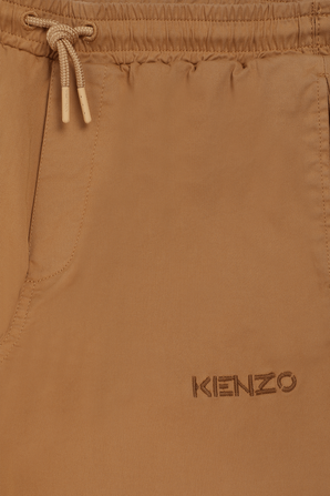 גילאי 14 מכנסי ג'וג חומים עם לוגו רקום KENZO KIDS