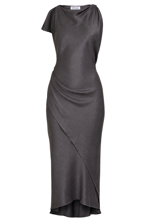שמלת מקסי סאטן VICTORIA BECKHAM