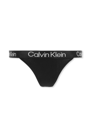 תחתוני חוטיני עם רצועה ממותגת בגוון שחור CALVIN KLEIN