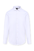 חולצה מכופתרת לבנה בגזרת סלים BOSS