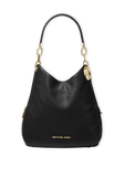Lillie Pebbled Leather Shoulder Bag In Black MICHAEL KORS