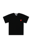גילאי 2-6 חולצת טי בשחור עם מיני לוגו PLAY אדום COMME des GARCONS KIDS