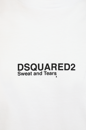 חולצת טי עם לוגו בגוון לבן DSQUARED2