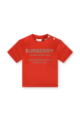 גילאי 6 חודשים-שנתיים חולצת טי ממותגת אדומה BURBERRY