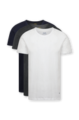 מארז 3 חולצות טי קלאסיות בגווני אפור שחור ולבן POLO RALPH LAUREN