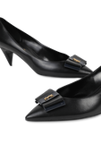 נעלי עקב אנאיס מעור חלק שחור SAINT LAURENT