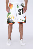 תמונת דוגמן קידמית של Paradise Print Sweatshort in White