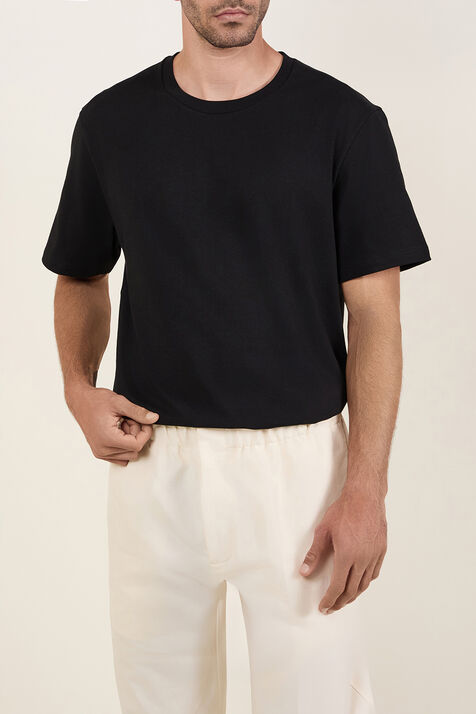 חולצת טי עם לוגו פאץ' JIL SANDER