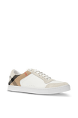 נעלי סניקרס עם הדפס משבצות בגווני שמנת וחום BURBERRY