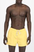 Swim Shorts With Logo Ties in Yellow CALVIN KLEIN