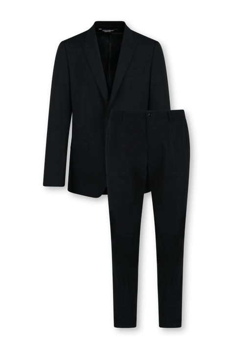 חליפה אלגנטית מצמר הכוללת בלייזר ומכנסיים מחויטים