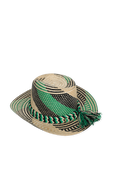 Straw Hat in Brown and Green YOSUZI