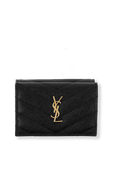 תמונה קידמית של Monogram Wallet in Black Grain Leather