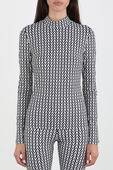 Jersey Top in Black and White image number null VALENTINO