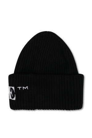 כובע גרב מצמר עם כיתוב ממותג בגוון שחור OFF WHITE