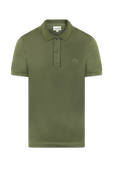 חולצת פולו בגוון חום-ירוק עם לוגו LACOSTE