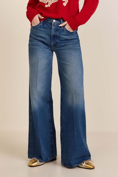 מכנסי ג'ינס בגזרה מתרחבת MOTHER