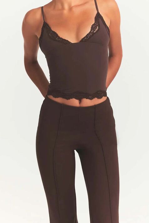 HIGH WAIST PINTUCK STRAIGHT PANT SKIMS