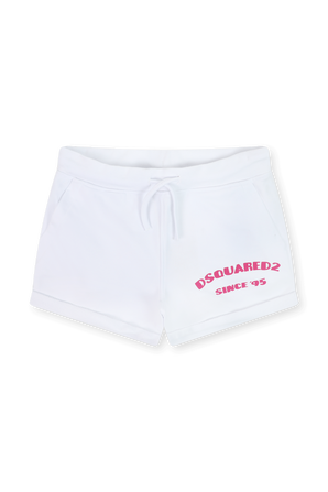 גילאי 4-16 מכנסונים לבנים עם לוגו DSQUARED2 KIDS
