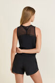 תמונת דוגמן אחורית של Sculpt Crop Tank Lace Trim