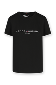 Tommy Logo T Shirt in Black TOMMY HILFIGER