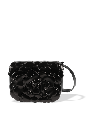 Rose Edition Small Shoulder Bag in Black VALENTINO GARAVANI