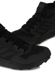 תמונת תקריב של adidas X Pharrell Williams Black Trailmaker Mid GORE-TEX Hiking Shoes