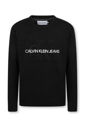חולצה ארוכה עם הדפס ממותג בגוון שחור CALVIN KLEIN
