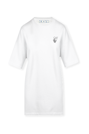 Chine T-Shirt Dress in White OFF WHITE