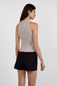 תמונת דוגמן אחורית של Ribbed Heavyweight Cotton Racerback Tank Top