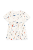 שמלה קצרה עם הדפס - גילאי 6-12 PETIT BATEAU