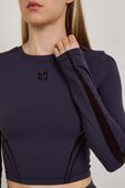 תמונת תקריב דוגמן של Wunder Train Cropped Long-Sleeve Shirt *Flocked